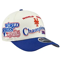 Men's New Era  Cream/Royal New York Mets World Series 9FORTY M-Crown A-Frame Adjustable Hat