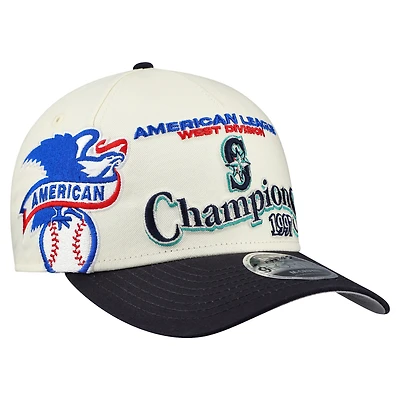 Men's New Era  Cream/Navy Seattle Mariners World Series 9FORTY M-Crown A-Frame Adjustable Hat