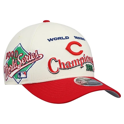Men's New Era  Cream/Red Cincinnati Reds World Series 9FORTY M-Crown Adjustable Hat