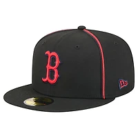 Men's New Era Black Boston Red Sox Soutache 59FIFTY Fitted Hat