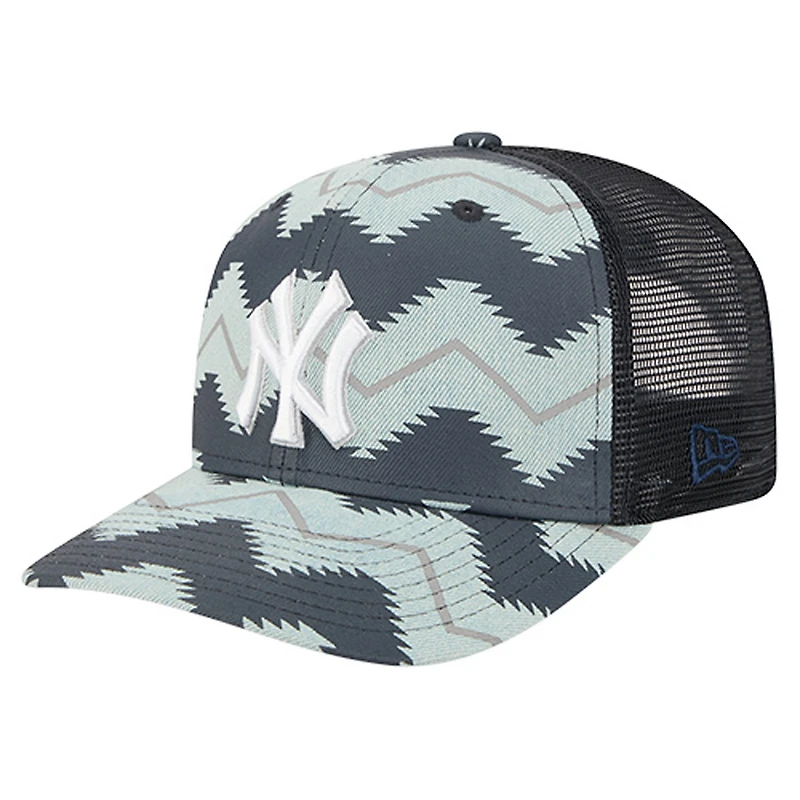 Men's New Era Denim/Navy New York Yankees Aztec Denim 9SEVENTY Adjustable Hat