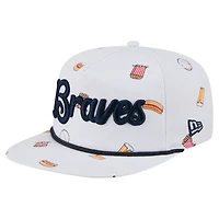 Men's New Era White Atlanta Braves Team Cheer Rope 19TWENTY Adjustable Hat