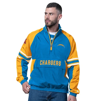 Men's Starter Powder Blue Los Angeles Chargers Prospect Half-Zip Pullover