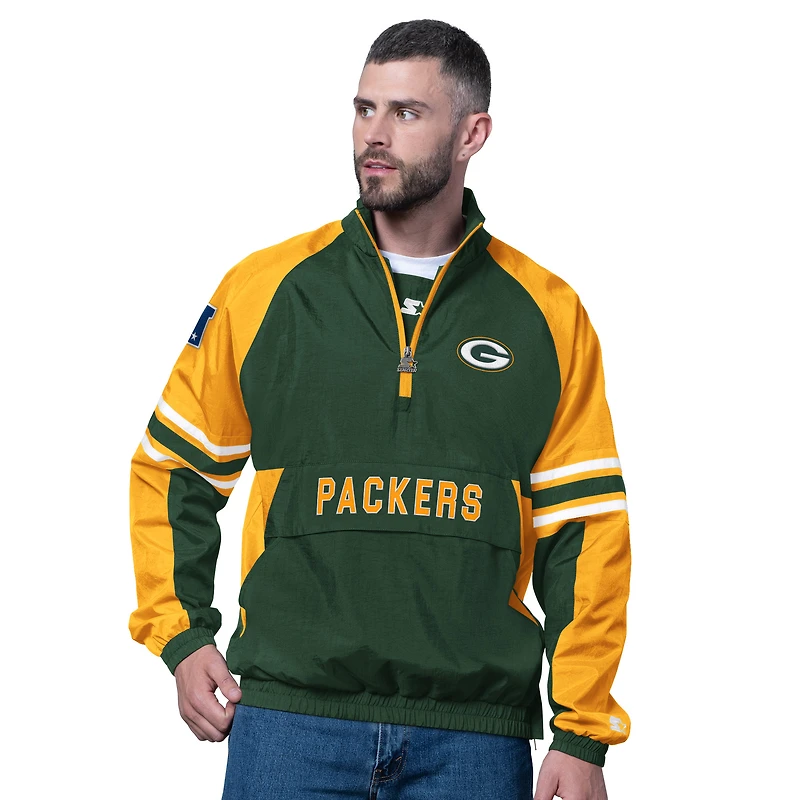 Men's Starter Green Bay Packers Prospect Half-Zip Pullover
