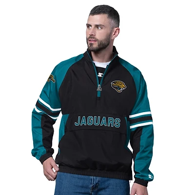 Men's Starter Black Jacksonville Jaguars Vintage Logo Prospect Half-Zip Pullover