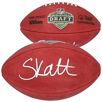 Cam Skattebo New York Giants Autographed 2025 NFL Draft Wilson Duke Football