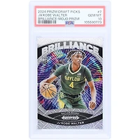 Ja'Kobe Walter Baylor Bears 2024 Panini Prizm DP Brilliance Mojo Refractor #7 #20/25 PSA Authenticated 10 Rookie Card