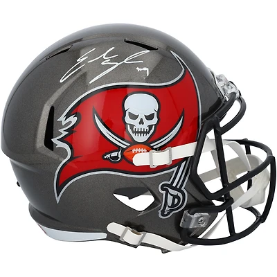 Emeka Egbuka Tampa Bay Buccaneers Autographed Riddell Speed Replica Helmet