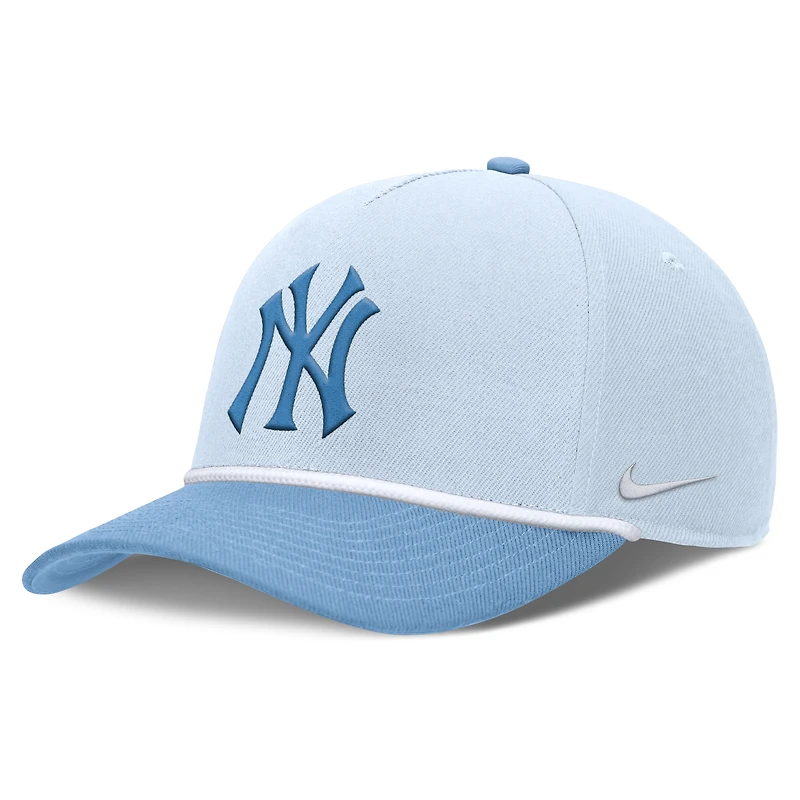 Men's Nike Light Blue New York Yankees Rise Dri-Fit Adjustable Hat