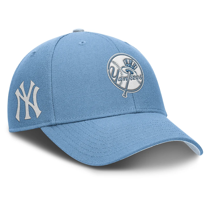 Men's Nike Light Blue New York Yankees Rise Dri-Fit Adjustable Hat