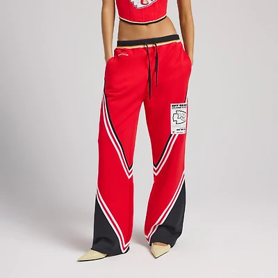 Women's Red Kansas City Chiefs Fleece Straight Pants