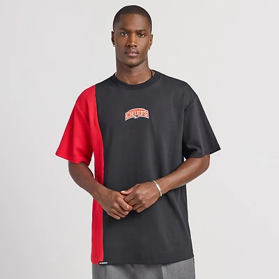 Unisex Black Kansas City Chiefs Spliced T-Shirt