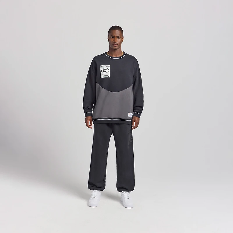 Unisex Black Green Bay Packers Fleece Joggers