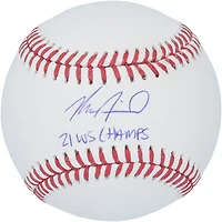 Max Fried New York Yankees Autographed Baseball with "21 WS Champs" Inscription