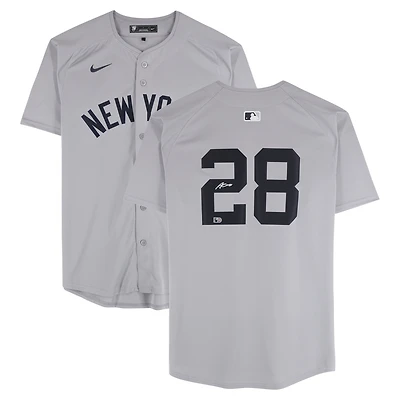 Austin Wells New York Yankees Autographed Gray Nike Limited Jersey