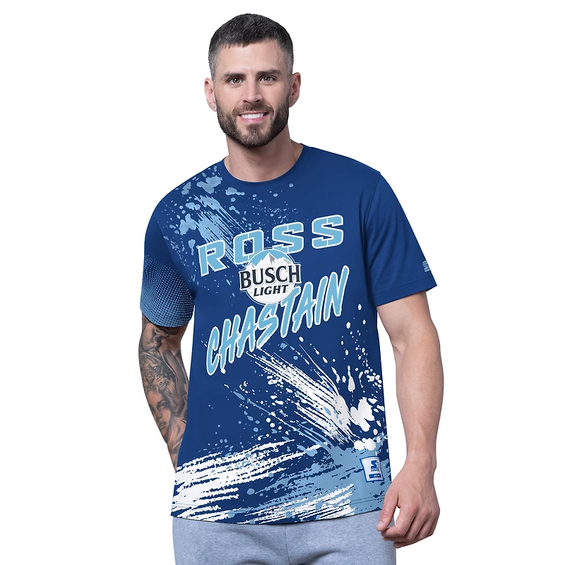 Men's Starter Blue Ross Chastain Touchdown Extreme T-Shirt