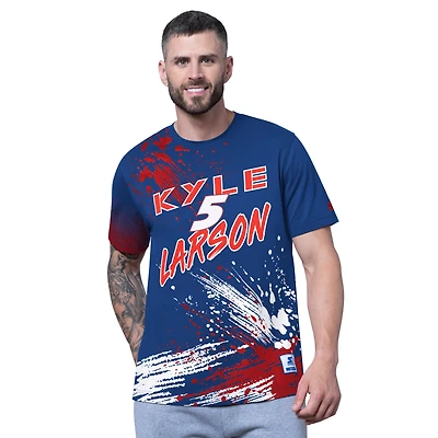 Men's Starter Royal Kyle Larson Touchdown Extreme T-Shirt