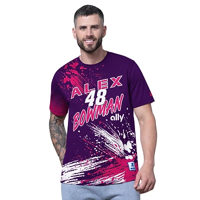 Men's Starter Purple Alex Bowman Touchdown Extreme T-Shirt