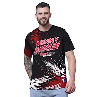 Men's Starter Black Denny Hamlin Touchdown Extreme T-Shirt