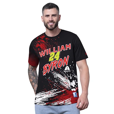 Men's Starter Black William Byron Touchdown Extreme T-Shirt