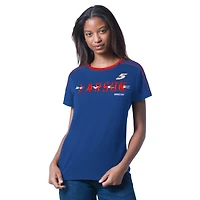 Women's G-III 4Her by Carl Banks  Blue Kyle Larson Coaching T-Shirt