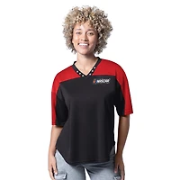 Women's G-III 4Her by Carl Banks  Black NASCAR Key Plan II V-Neck T-Shirt
