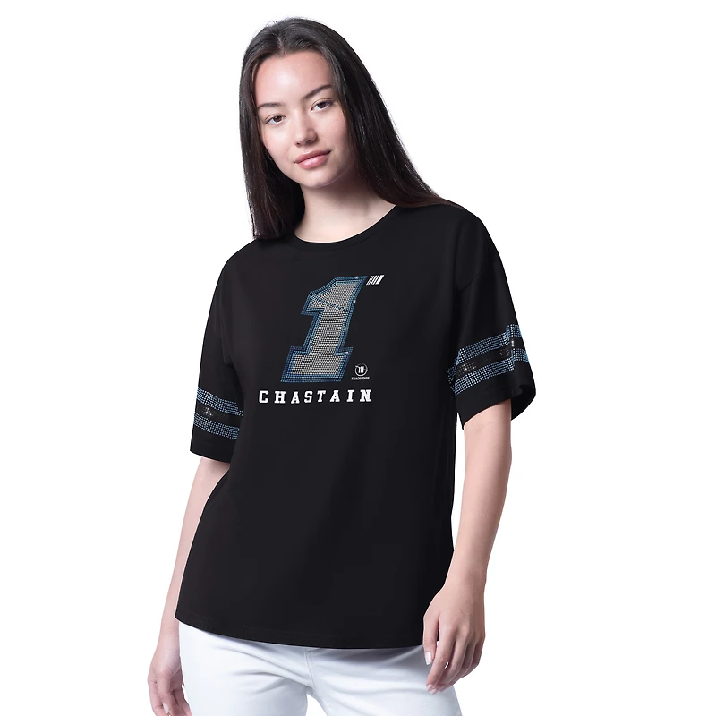 Women's G-III 4Her by Carl Banks  Black Ross Chastain Fan Catch T-Shirt