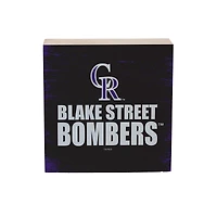 Colorado Rockies 6" Square Fan Chant Wood Block Shelf Sign
