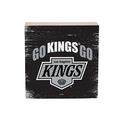 Los Angeles Kings 6" Square Fan Chant Wood Block Shelf Sign