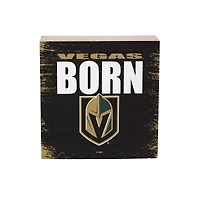 Vegas Golden Knights 6" Square Fan Chant Wood Block Shelf Sign