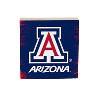 Arizona Wildcats 6" Square Fan Chant Wood Block Shelf Sign