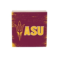 Arizona State Sun Devils 6" Square Fan Chant Wood Block Shelf Sign
