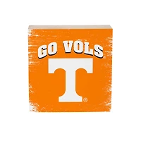 Tennessee Volunteers 6" Square Fan Chant Wood Block Shelf Sign