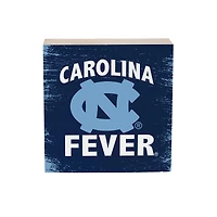North Carolina Tar Heels 6" Square Fan Chant Wood Block Shelf Sign
