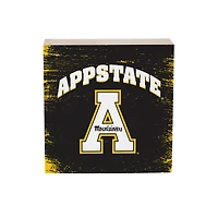 Appalachian State Mountaineers 6" Square Fan Chant Wood Block Shelf Sign