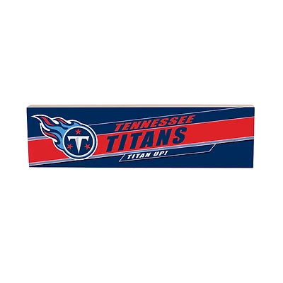 Tennessee Titans 5" x 18" Shadow Logo Wood Mantle Sign