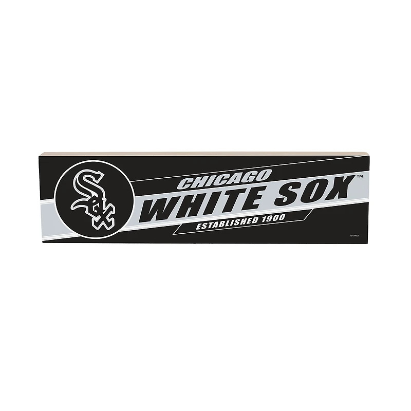 Chicago White Sox 5" x 18" Shadow Logo Wood Mantle Sign