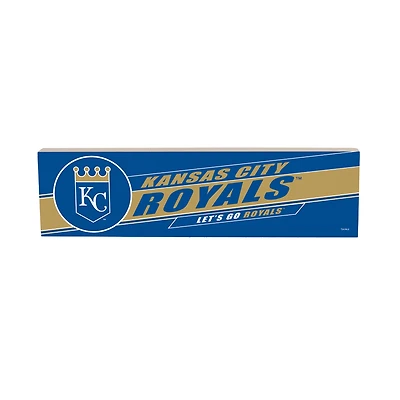 Kansas City Royals 5" x 18" Shadow Logo Wood Mantle Sign