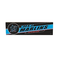 Miami Marlins 5" x 18" Shadow Logo Wood Mantle Sign