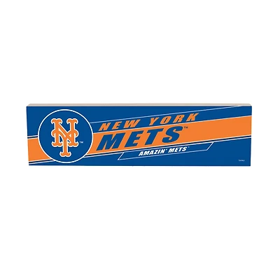 New York Mets 5" x 18" Shadow Logo Wood Mantle Sign