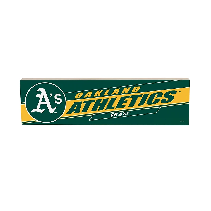 Athletics Cooperstown Collection 5" x 18" Shadow Logo Wood Mantle Sign