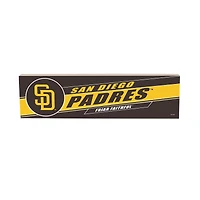 San Diego Padres 5" x 18" Shadow Logo Wood Mantle Sign