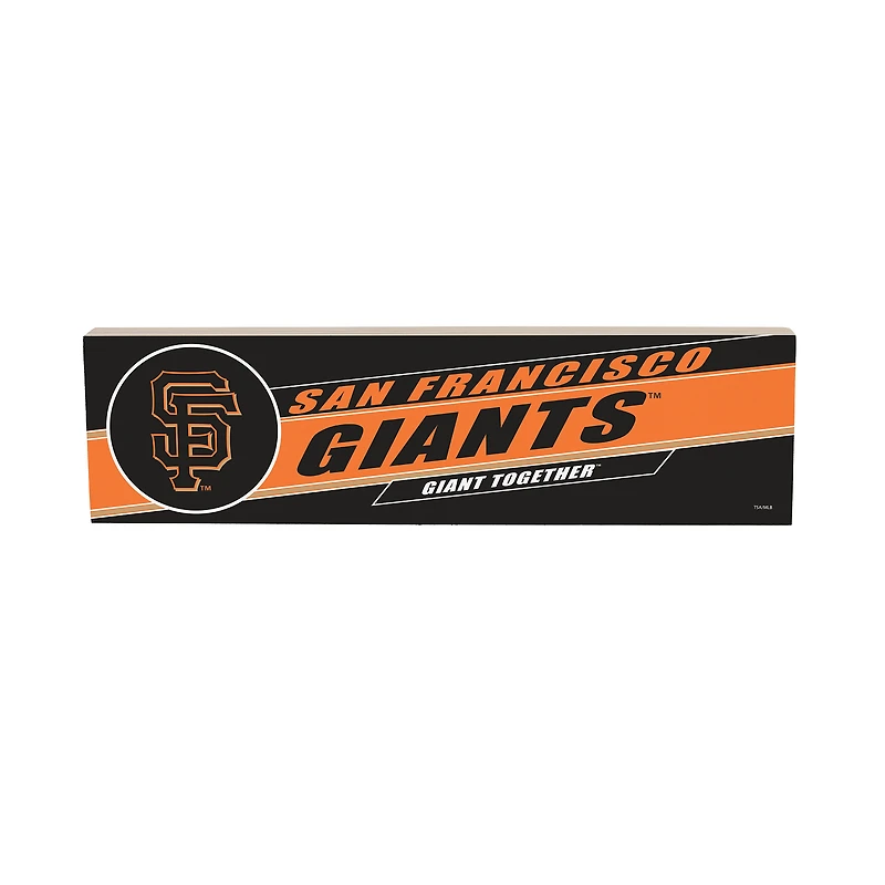 San Francisco Giants 5" x 18" Shadow Logo Wood Mantle Sign