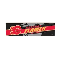 Calgary Flames 5" x 18" Shadow Logo Wood Mantle Sign
