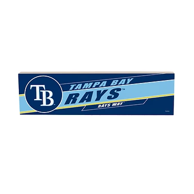 Tampa Bay Rays 5" x 18" Shadow Logo Wood Mantle Sign