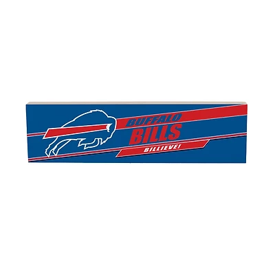 Buffalo Bills 5" x 18" Shadow Logo Wood Mantle Sign