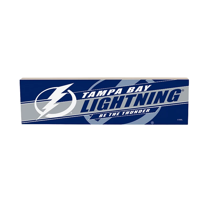 Tampa Bay Lightning 5" x 18" Shadow Logo Wood Mantle Sign