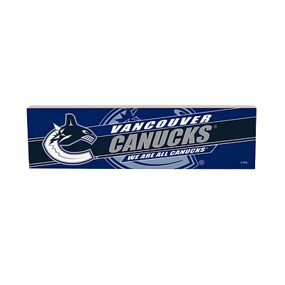 Vancouver Canucks 5" x 18" Shadow Logo Wood Mantle Sign