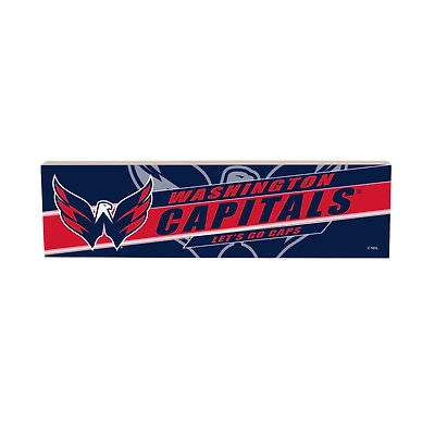 Washington Capitals 5" x 18" Shadow Logo Wood Mantle Sign