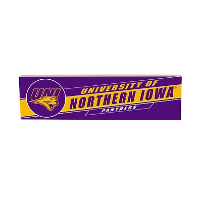 Northern Iowa Panthers 5" x 18" Shadow Logo Wood Mantle Sign